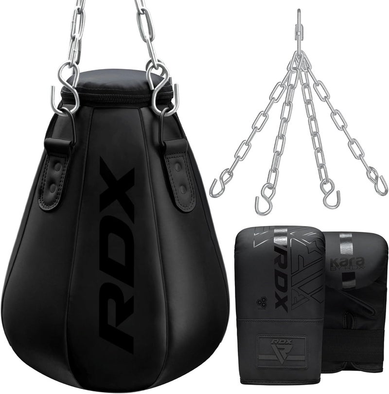 Rdx 1.5FT Tear-Shaped Boxing Maize Bag with Chain & Gloves – Slip Bag for Uppercut, Hook, Reflex, Precision, Footwork & Punch Training – Hanging Slip Ball for MMA, Boxing, Muay Thai & Kickboxing - Image 1